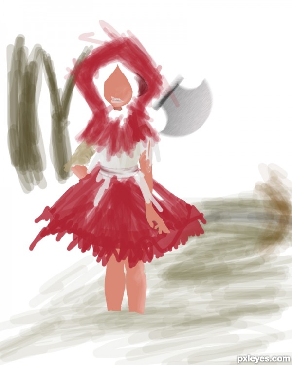 Creation of Bad Little Red Riding Hood: Step 3